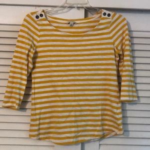 Yellow and white striped top